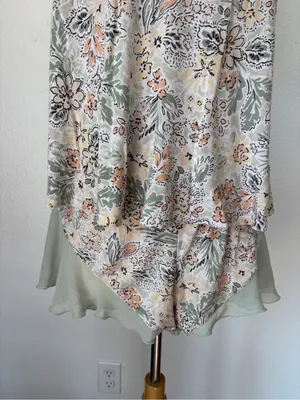 Sage Green & Peach Floral PJ Set thumbnail 3