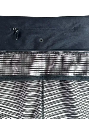 Lululemon Speed Short Black White Grid Running Shorts Women's Size 8 thumbnail 3