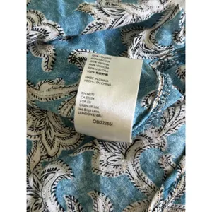 Pilcro Anthropologie Leilani Tunic Top Womens XS Blue Button Down Boho Western thumbnail 9