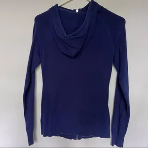 Guess zip up hooded jacket blue with rhinestone logo size small thumbnail 8