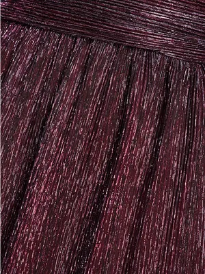 Lulu's Metallic Deep Plum Plunge Mini Dress size L thumbnail 5