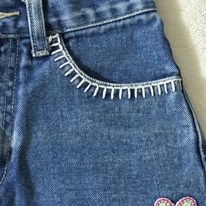 Limited Too Denim Shorts with Pink Floral Embroidery thumbnail 7