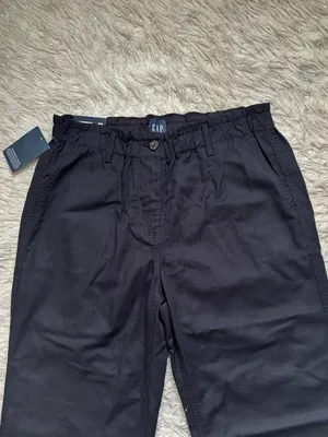 GAP Black Women’s Straight-Leg Twill Elasticized Pant Size L thumbnail 9