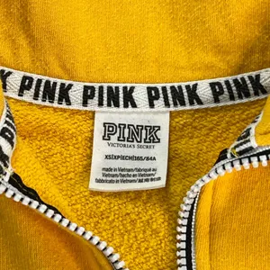 VTG PINK Victoria's Secret Yellow Quarter Zip Pullover Sweatshirt‎ Eighty Six XS thumbnail 3