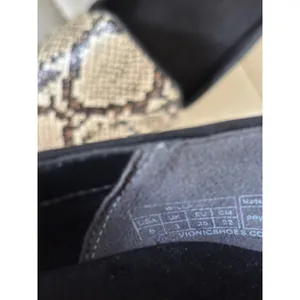 Vionic Willa Snakeskin Loafers Women 5 Smoking Slipper Almond Toe Tan Black Flat thumbnail 9