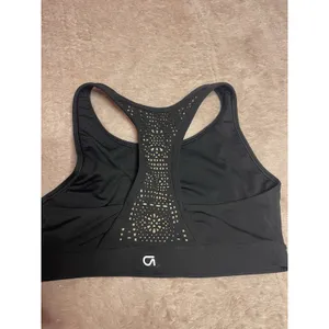 Women's Scoop Neck Sports Bra Black,‎ M thumbnail 2
