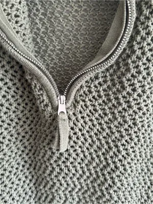 Aerie Olive Green Knitted Cropped Pullover thumbnail 5
