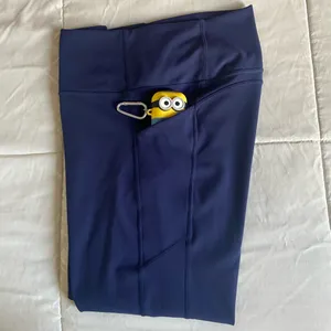 Navy Blue High-Waist Leggings  thumbnail 7