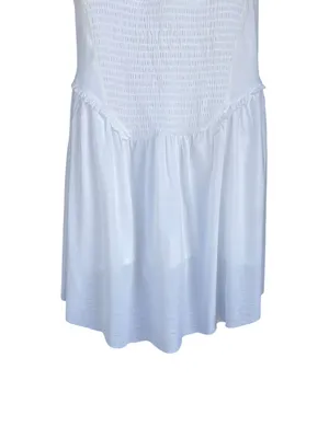 Free people Movement Smockin Hot Tennis Dress White Smocked Athletic NWOT large thumbnail 4