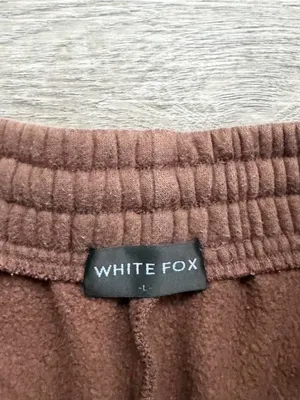 White Fox Boutique Fleece Lounge Shorts Brown Size L EUC thumbnail 6