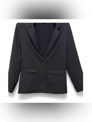 H&M Divided Women’s Long Sleeve Single Breasted One Button Black Blazer Size 4 thumbnail 10