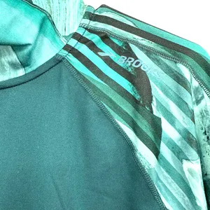 Brooks size‎ medium quarter zip pullover sweatshirt green thumbnail 3