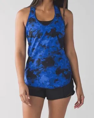 NWOT LULULEMON BLUE VENT IT OUT SINGLET ATHLETIC TANK thumbnail 1