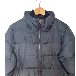 Lands End‎ Black Down Puffer Coat Womens Medium 10-12 Quilted Long Winter Jacket thumbnail 3