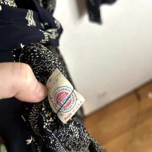 Vintage Sharon Rothfeld Sharon's World Wrap Dress Womens Size 11/12 Navy Silk thumbnail 6