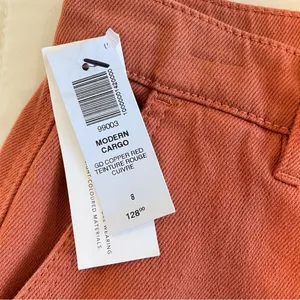 Aritzia Wilfred Free Modern Cargo Pant Rust Red Brown Button Fly High Rise thumbnail 10