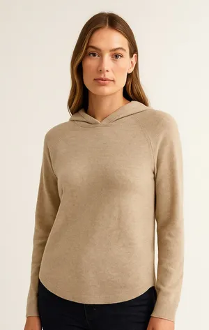 Theory Cashmere Curved Hem Hoodie M thumbnail 1