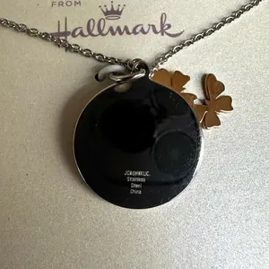 Hallmark Stainless Steel “Sisters Share It All” Necklace with Butterfly Charm thumbnail 6