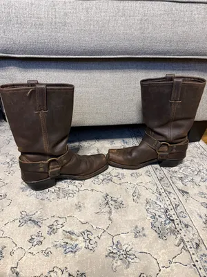 FRYE Harness 12R Boots in Smoke Brown thumbnail 6