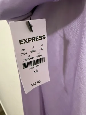 EXPRESS Purple Cowl Neck Satin Slip Dress thumbnail 5