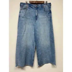 American Eagle Strigid Super‎ High Waisted Ultra Wide Leg Jeans 16 Short thumbnail 2