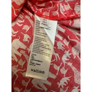 Anthropologie Maeve Melange Red‎ Animal Print Top Size 6 thumbnail 6