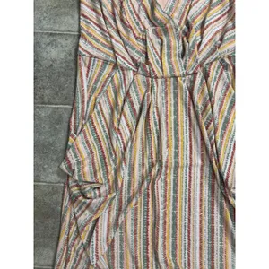 BCBGeneration Womens Multi Color Striped Halter Maxi Dress Pink Yellow Green M‎ thumbnail 3