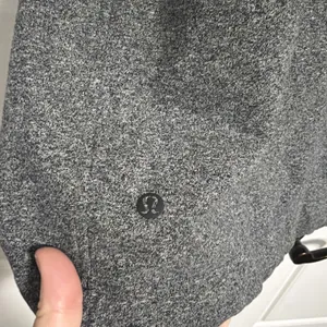 Lululemon Women Heathered Gray‎ Short Sleeve Sweatshirt Drawstring Hem Top Large thumbnail 9