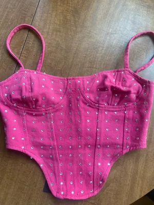 pink diamond corset top Size 4 thumbnail 1
