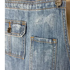 Hidden‎ Jeans Women Medium Wash Distressed Denim Overalls Small thumbnail 4