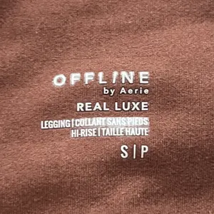 941 | NWT Aerie‎ OFFLINE Real Luxe Faux Leather Hi-Rise Leggings Brown Womens S thumbnail 6