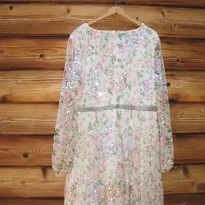 Mac Duggal 93788 Floral Beaded Sequin Midi Dress White Multi Size 16 thumbnail 8