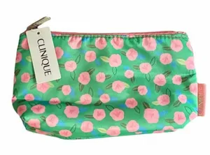 clinique floral print makeup bag pouch thumbnail 1