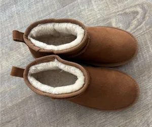 Dream Paris FuzzyClassic Mini Boot Splash-Proof Slip-On Suede Snow Boots thumbnail 3
