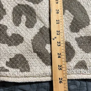 POL women’s plus size 2XL oversized olive & leopard pattern slouchy sweater new thumbnail 5