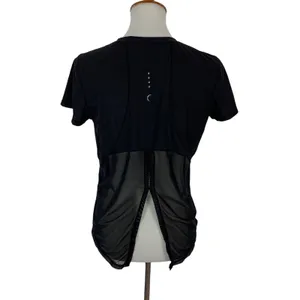 Zyia‎ Medium Black Activewear Top Short Sleeve Gym Fitness Athleisure thumbnail 3