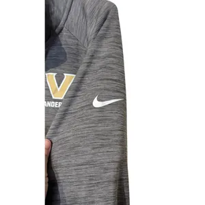 Nike Women‎ Top Pacer 1/2 Zip Long Sleeve Boxy Crop Gray Large thumbnail 5