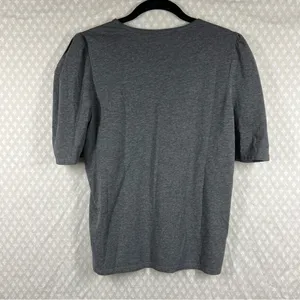 Rebecca Taylor Grey Puff Short Sleeve‎ Top thumbnail 6