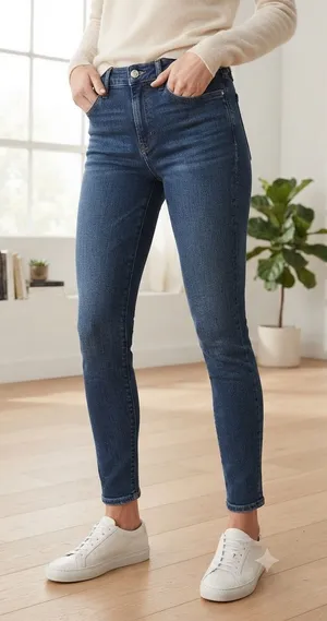 American Eagle Outfitters Slim Skinny Jeans in Dark Blue Wash thumbnail 1
