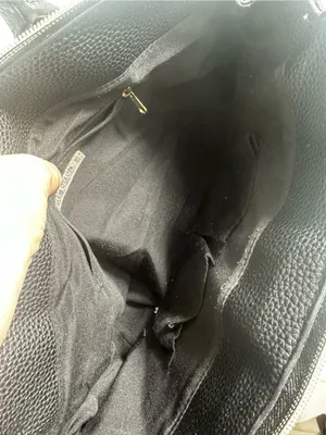 Kenneth Cole Reaction Black Pebbled Leather Tassel Satchel Handbag thumbnail 7