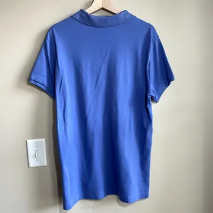 polo by ralph lauren blue label collared shirt blue custom‎ fit women's L pony thumbnail 6