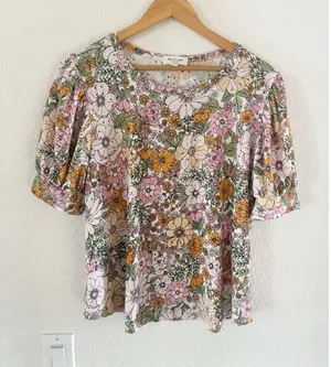 Kim‎ & Cami Floral Short Sleeve Tee - Multicolor thumbnail 1