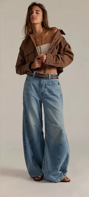 Free people Eden High Slouchy Flare Jeans thumbnail 1