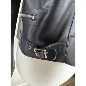Rawtus Japanese Designer Goatskin Leather Moto Jacket Black 40 M thumbnail 5