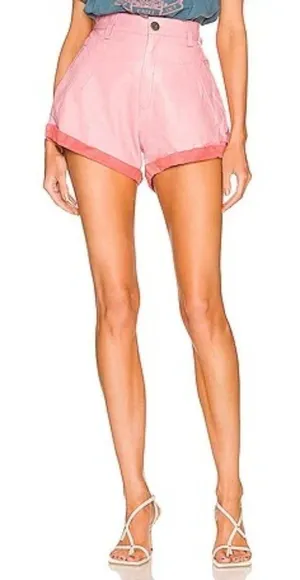 ONE TEASPOON Pink Street Walker High Rise Shorts Size 27 NEW NWT thumbnail 1