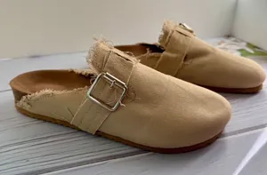 Beige Slides/Slip Ons, Size 9 Tan thumbnail 1