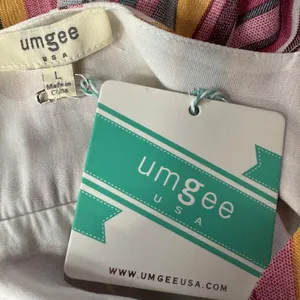 Umgee Large A-Line Mini Dress Striped V-Neck Lined Sleeveless Ruffled Multicolor thumbnail 9