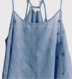 Mine Blue Daisy Flowy Crop Top Size M thumbnail 2