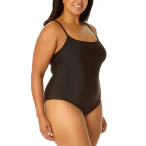 Hurley Women’s UPF 50+ One Piece Adjustable Strap Back Low Cut Swimsuit, Size L thumbnail 7
