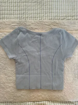 Aerie OFFLINE cropped blue top thumbnail 3